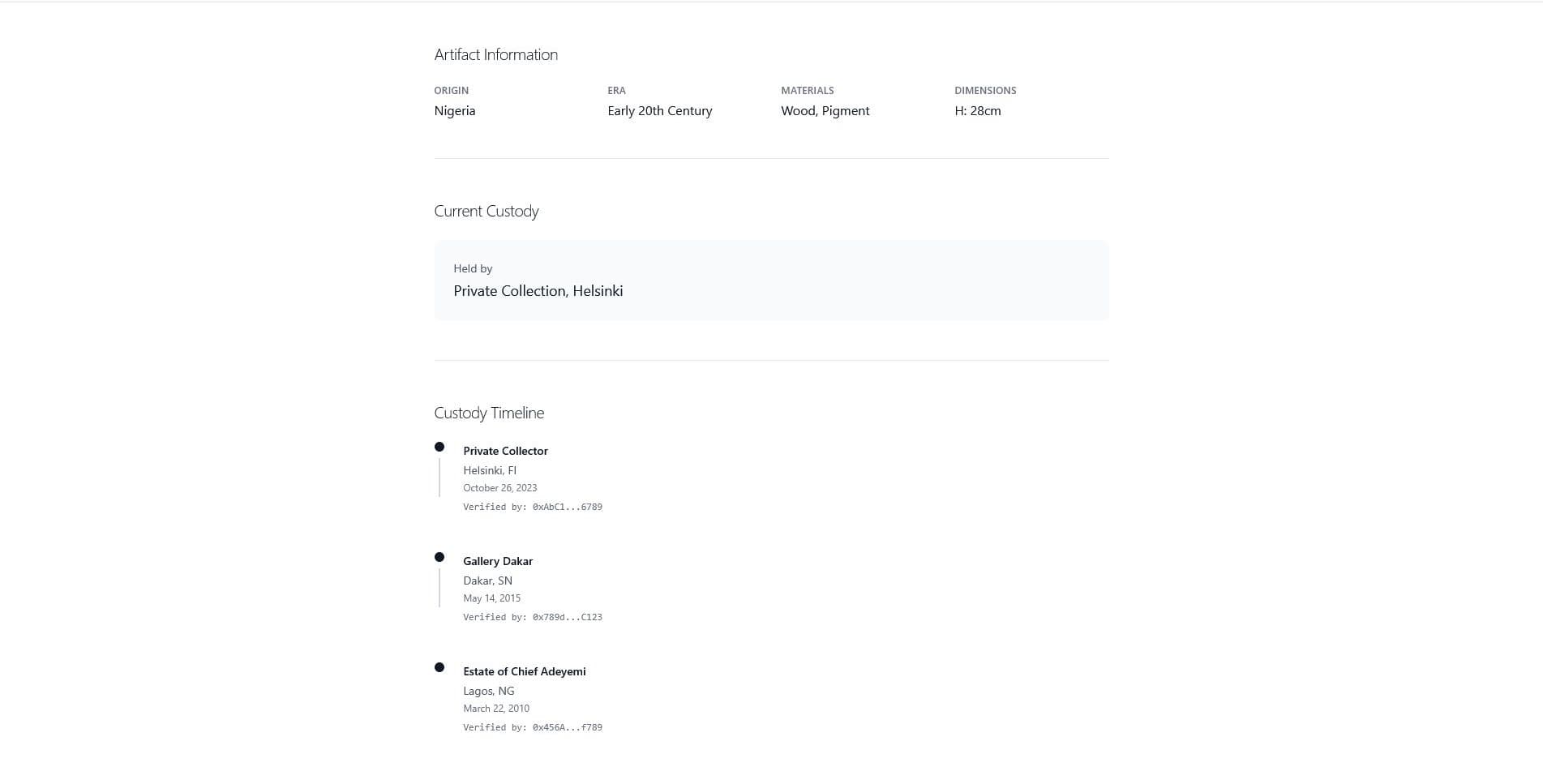 The Meridian Artifact ID